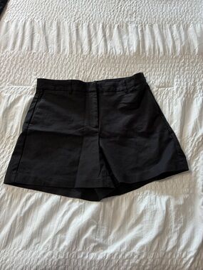 Rachel Zoe Black High-Waist Tailored Shorts